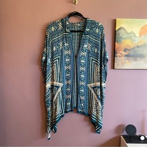 Earthbound Trading Co. button front hooded cardigan
